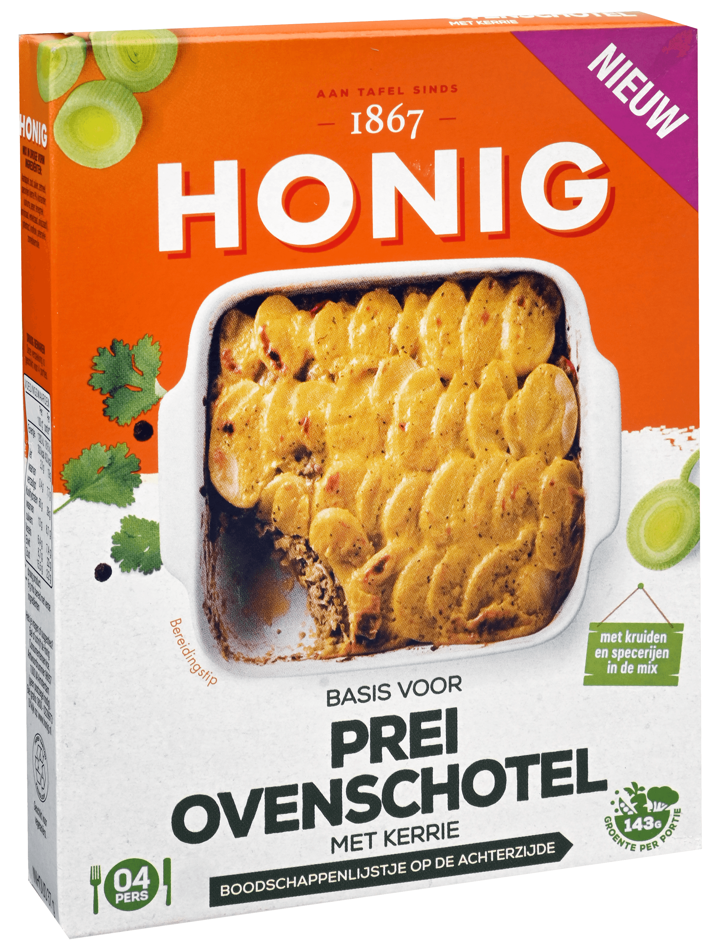 2 Pakken Honig Basis voor Prei Ovenschotel 37g