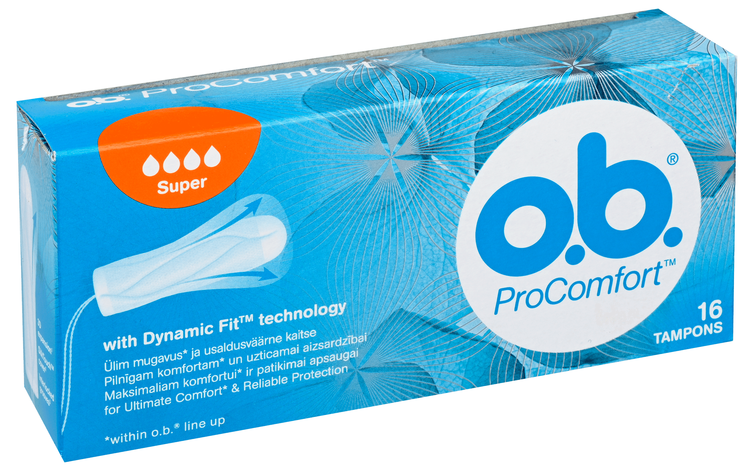 2 pakken O.B. Tampons Pro-Comfort Super 16st