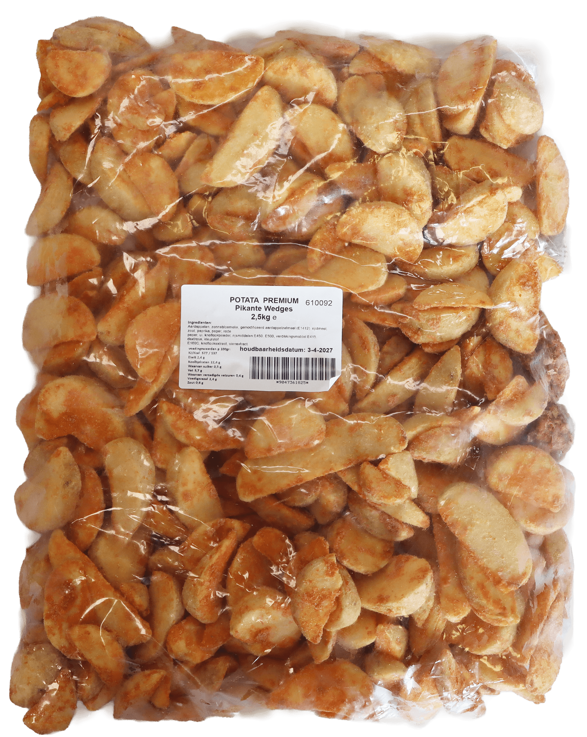 Potata premium pikante wedges 2,5kg