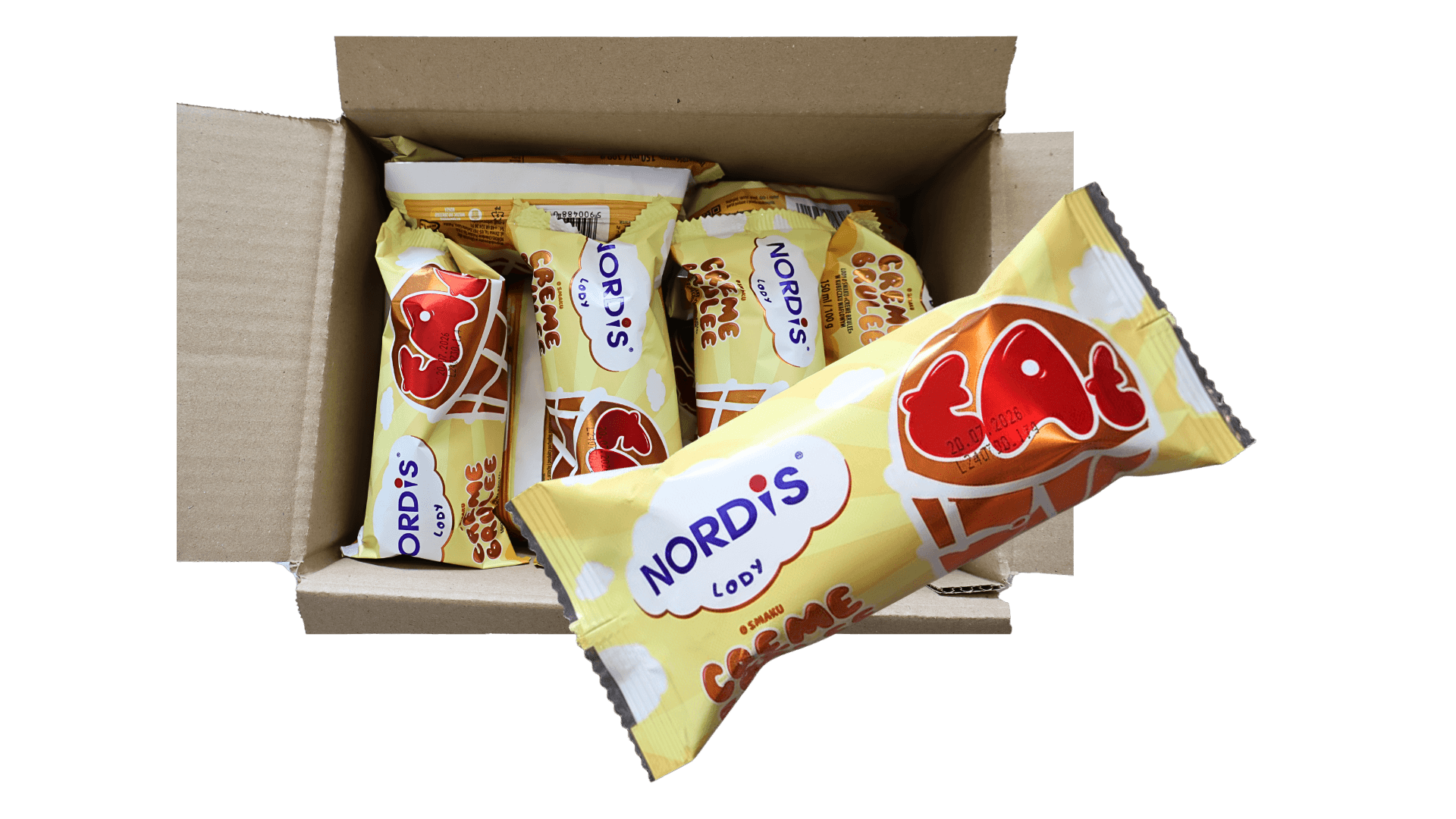 Nordis creme brulee ijshoorntjes 26x150ml