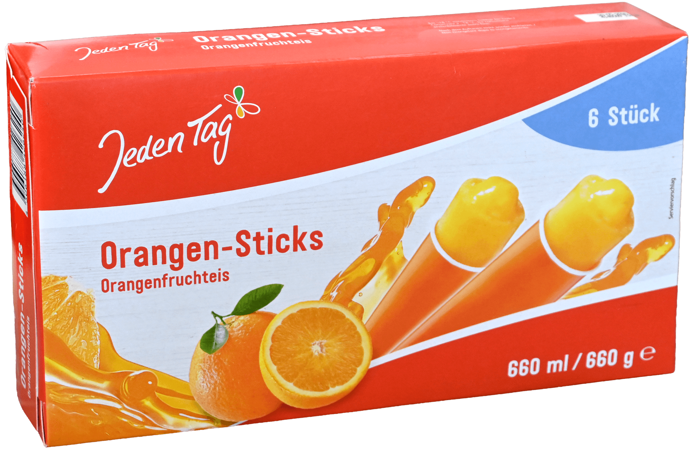 Jeden Tag Squeezer Sinasappel ijsjes 6x110 ML