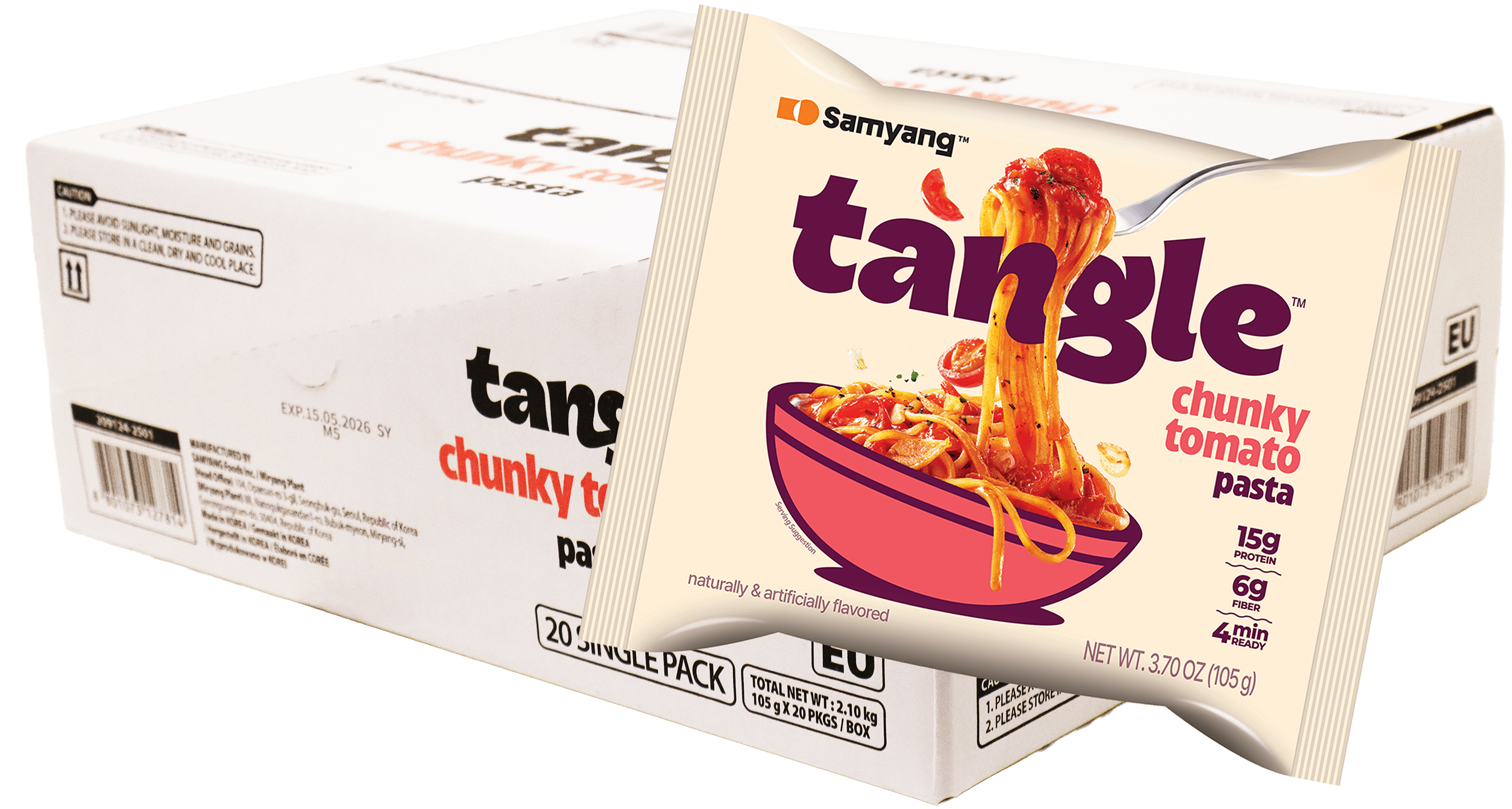 20 zakken Samyang Tangle chuncky tomaat pasta 105gr