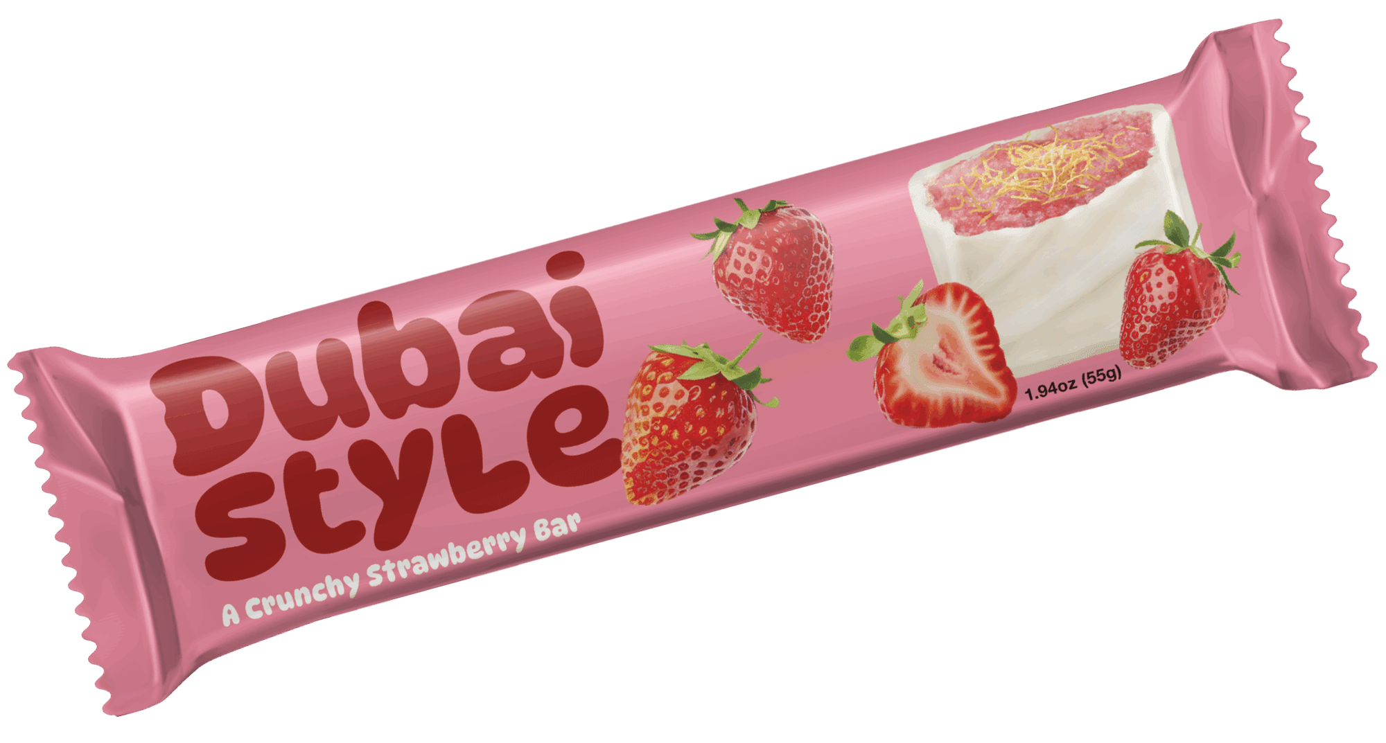5 Repen Dubai Style Crunchy Strawberry Bar 55g