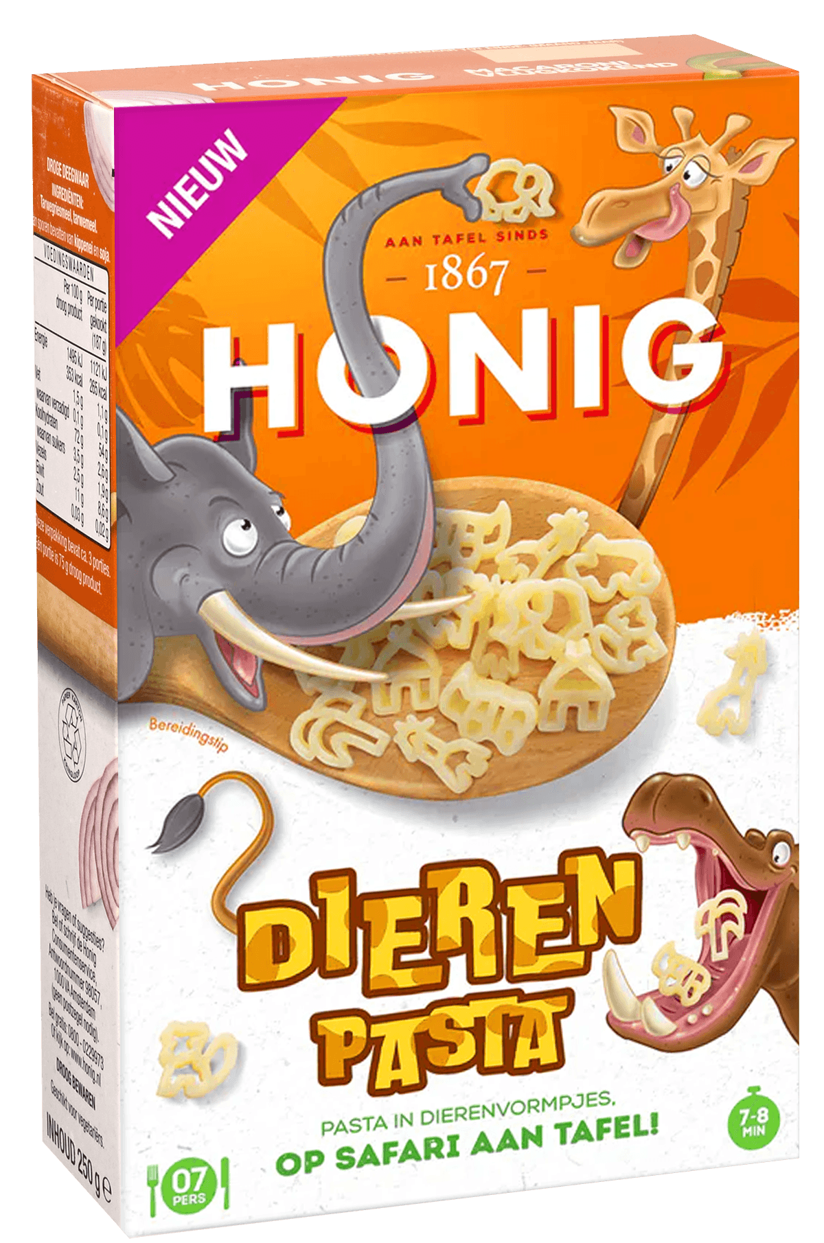 4 pakken Honig kinder pasta 550 gr