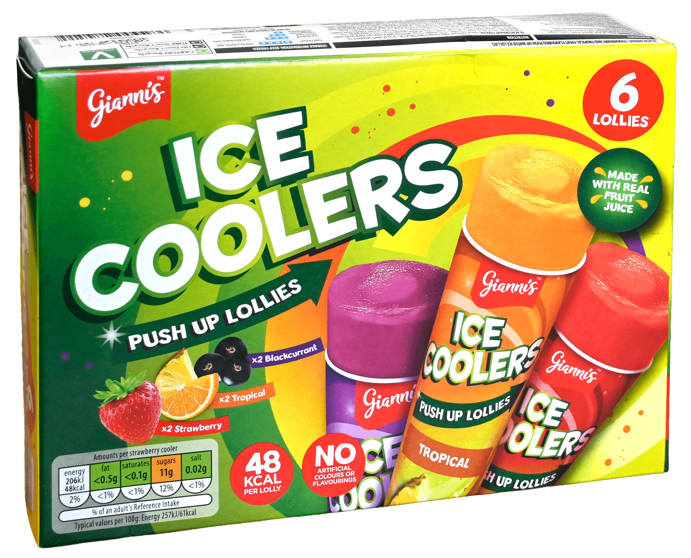 2 pakken Coolers ijsjes 6x80 ML