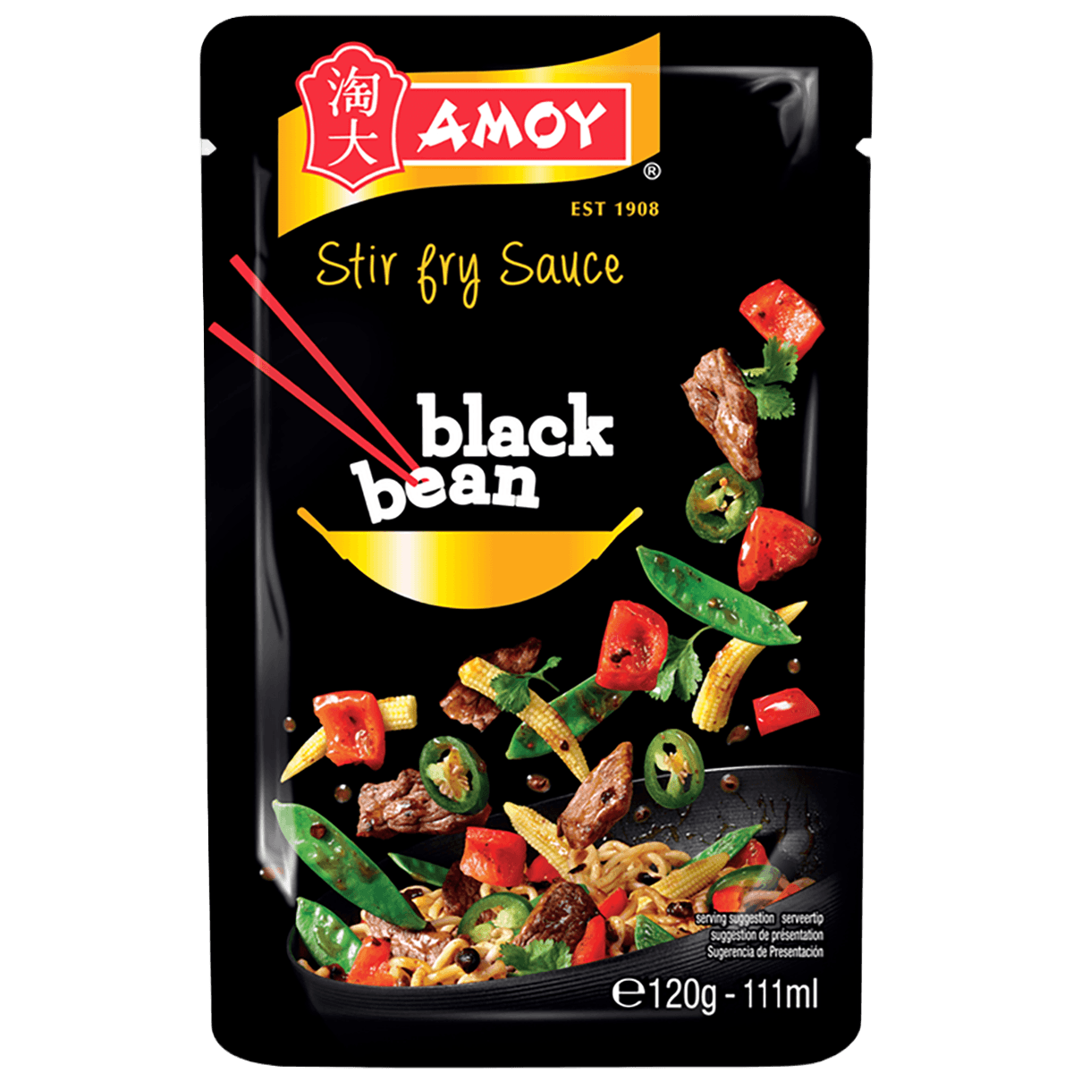 AMOY Roerbaksaus zwarte bonen 120 gr