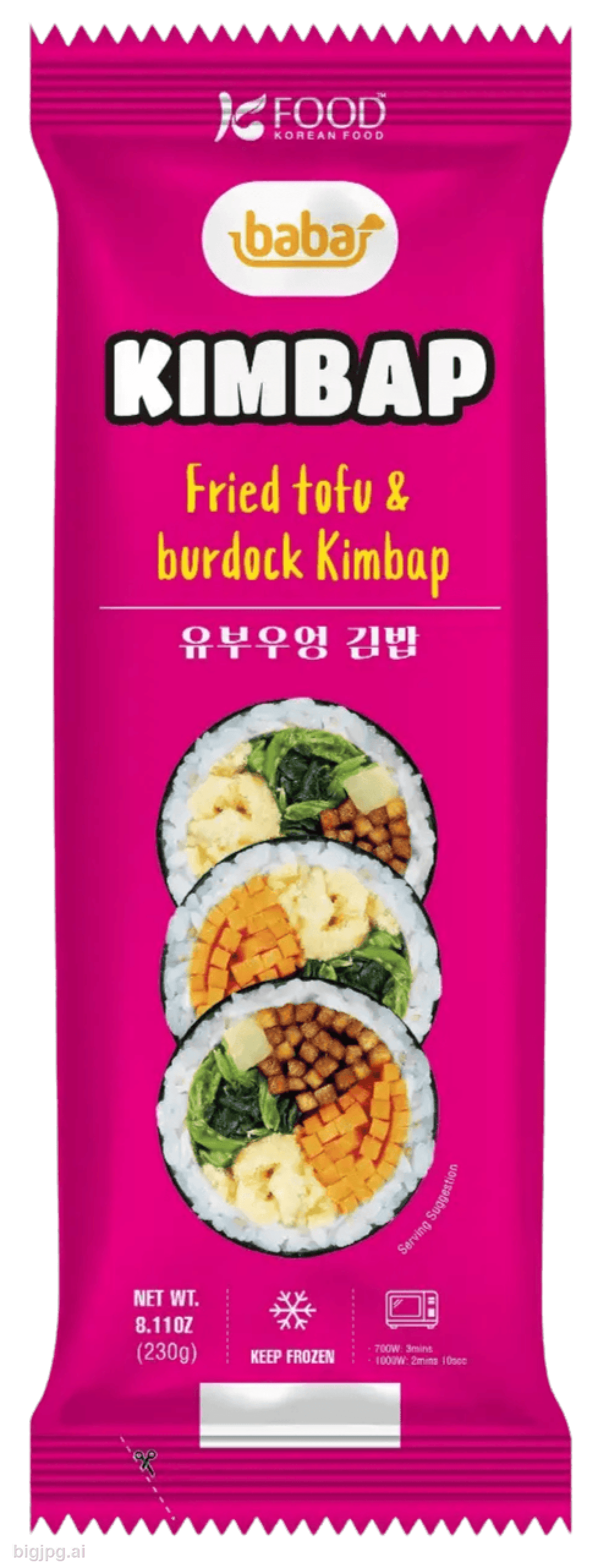 5 Pakken Baba tofu burdock kimbap 230gr