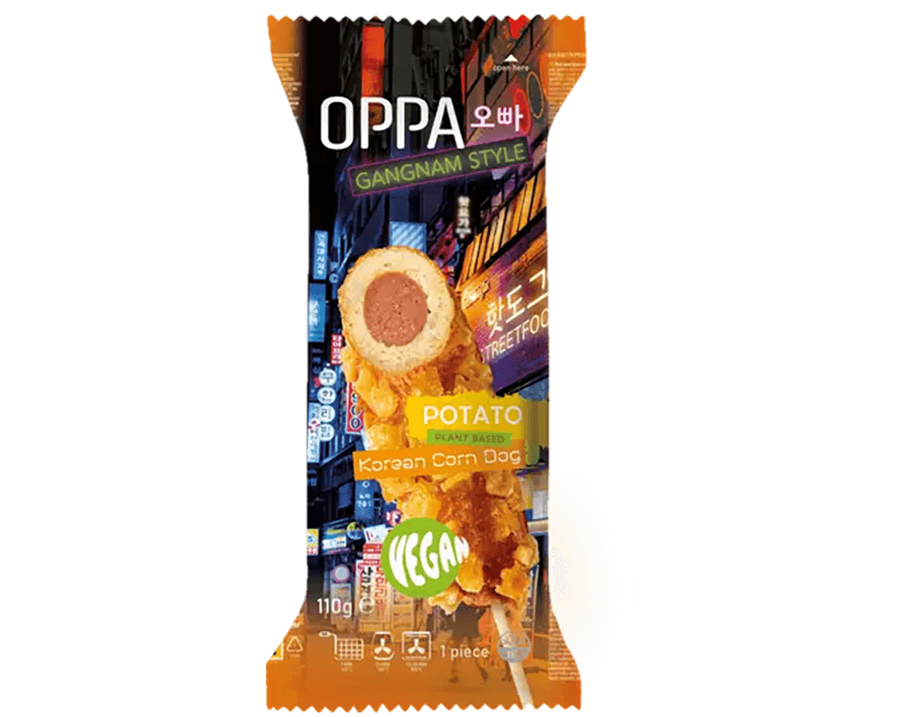 5 stuks Oppa korean corn dog potato vegan 110gr