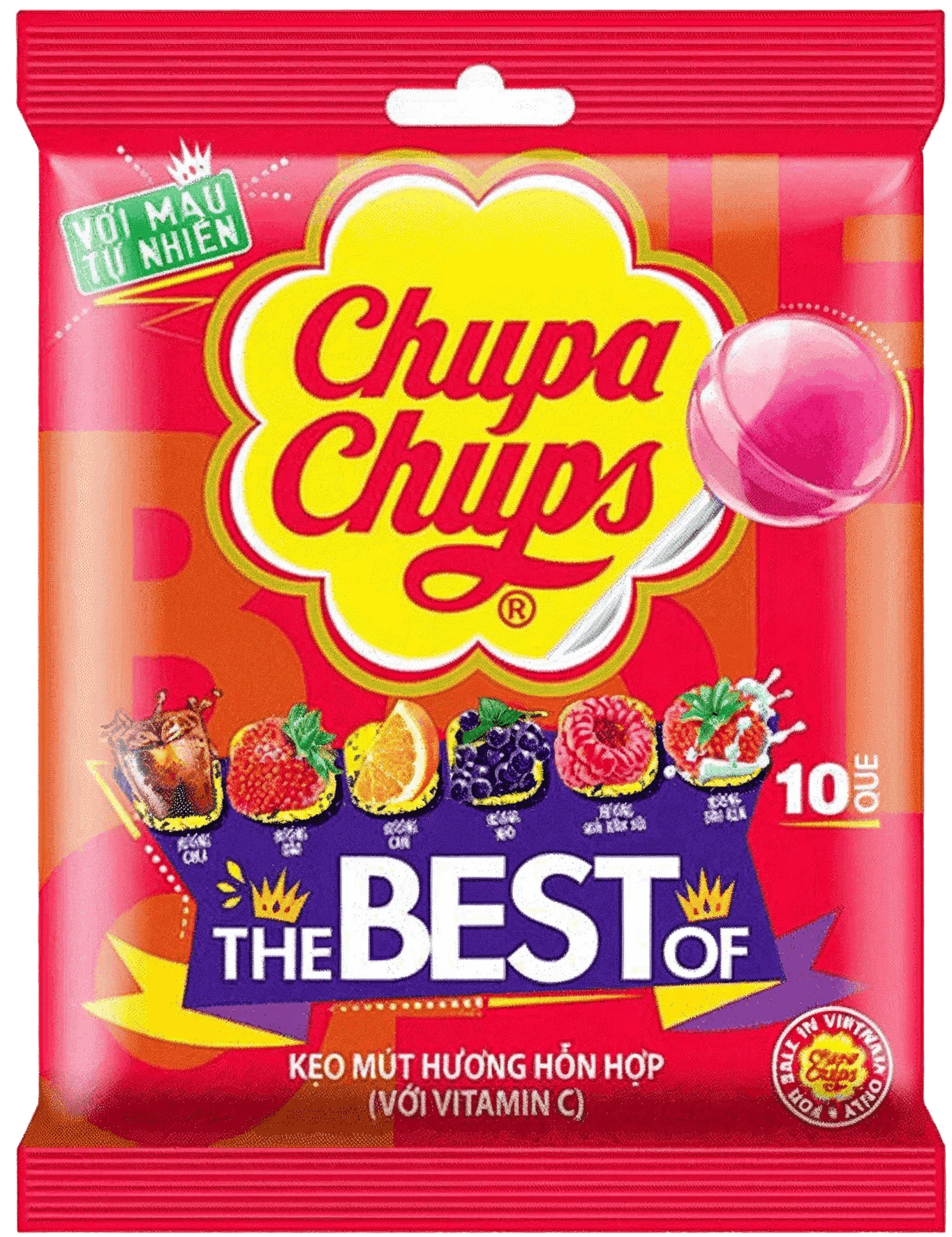 3 zakken Chupa Chups Lollies The Best Of 93gr 10 stuks