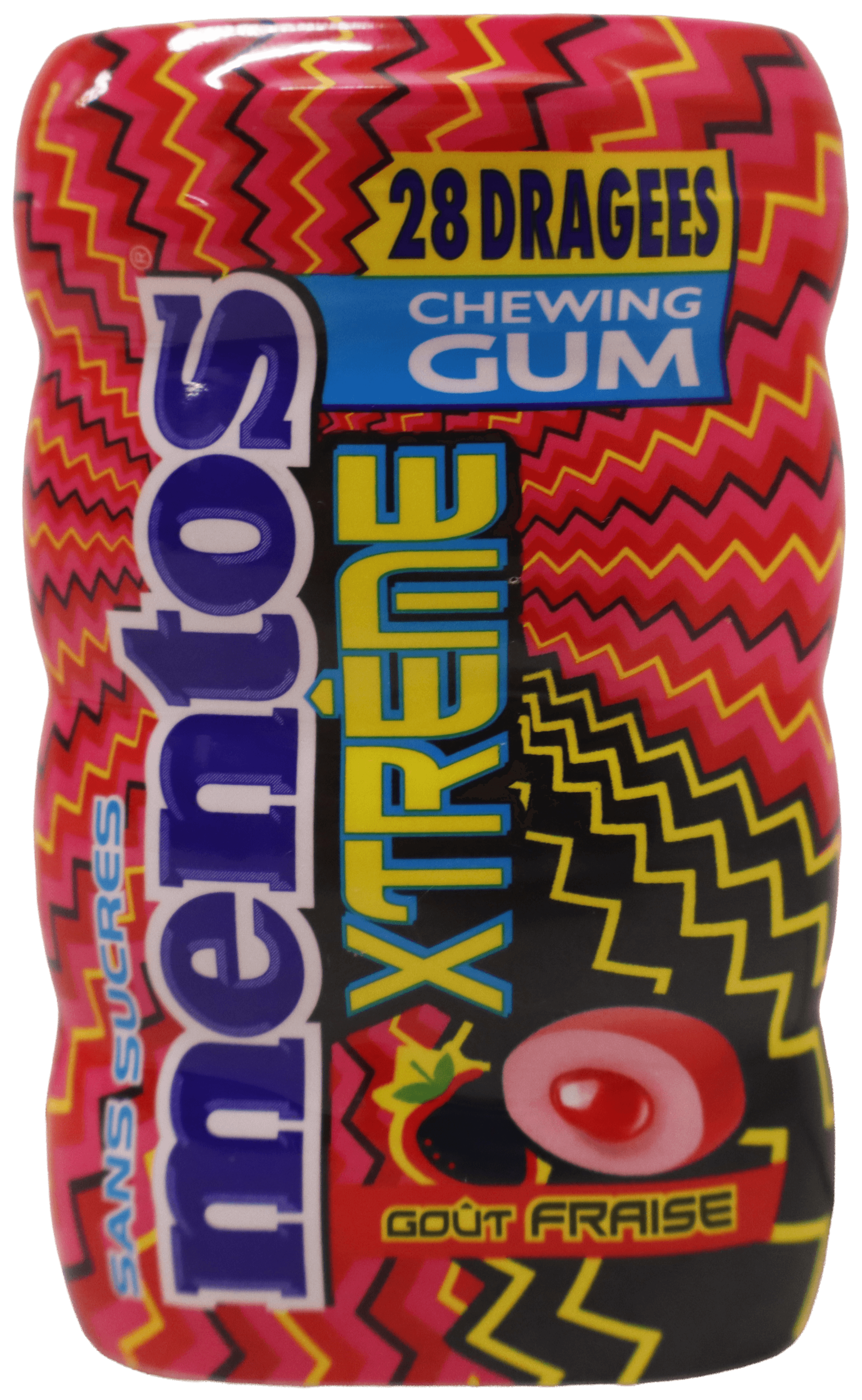 5 Pakken Mentos Kauwgom Sour Strawberry 28 stuks