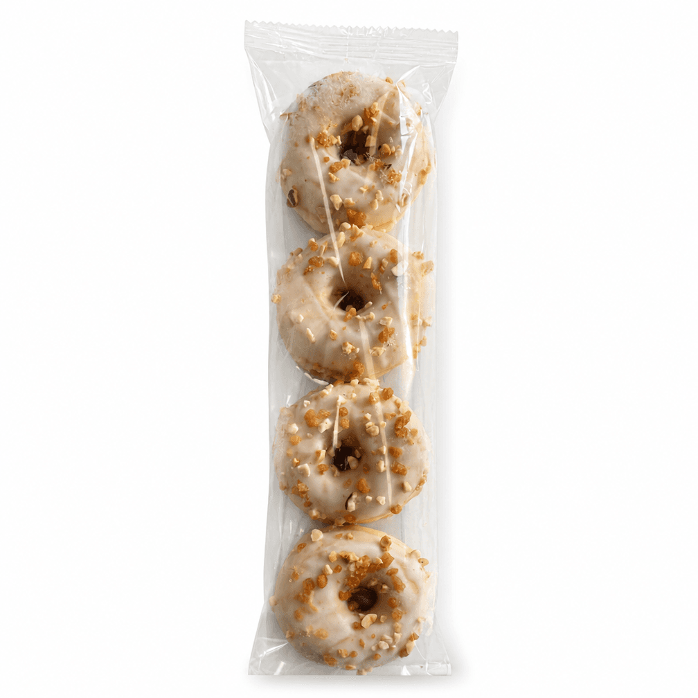 4 pakken Poppies Praline Mini Donuts 4x24g  