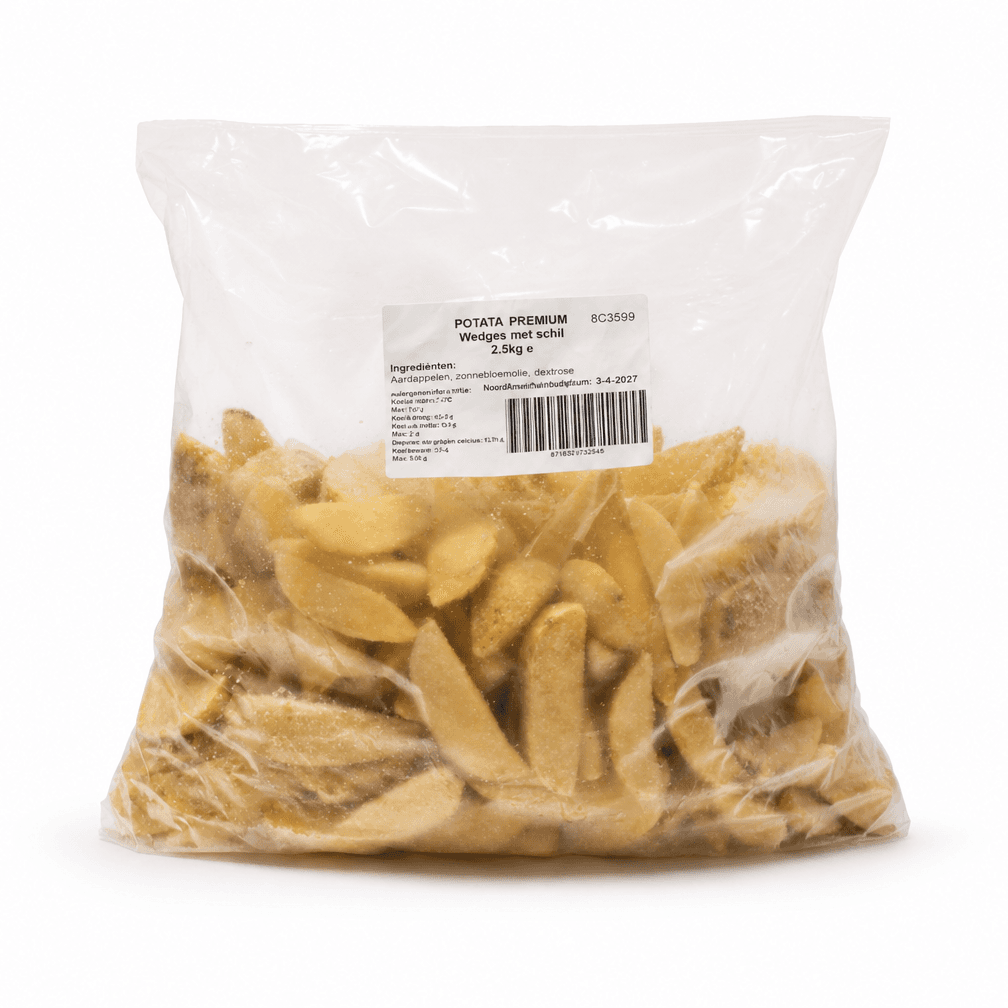 Potata Premium Wedges met Schil 2,5kg
