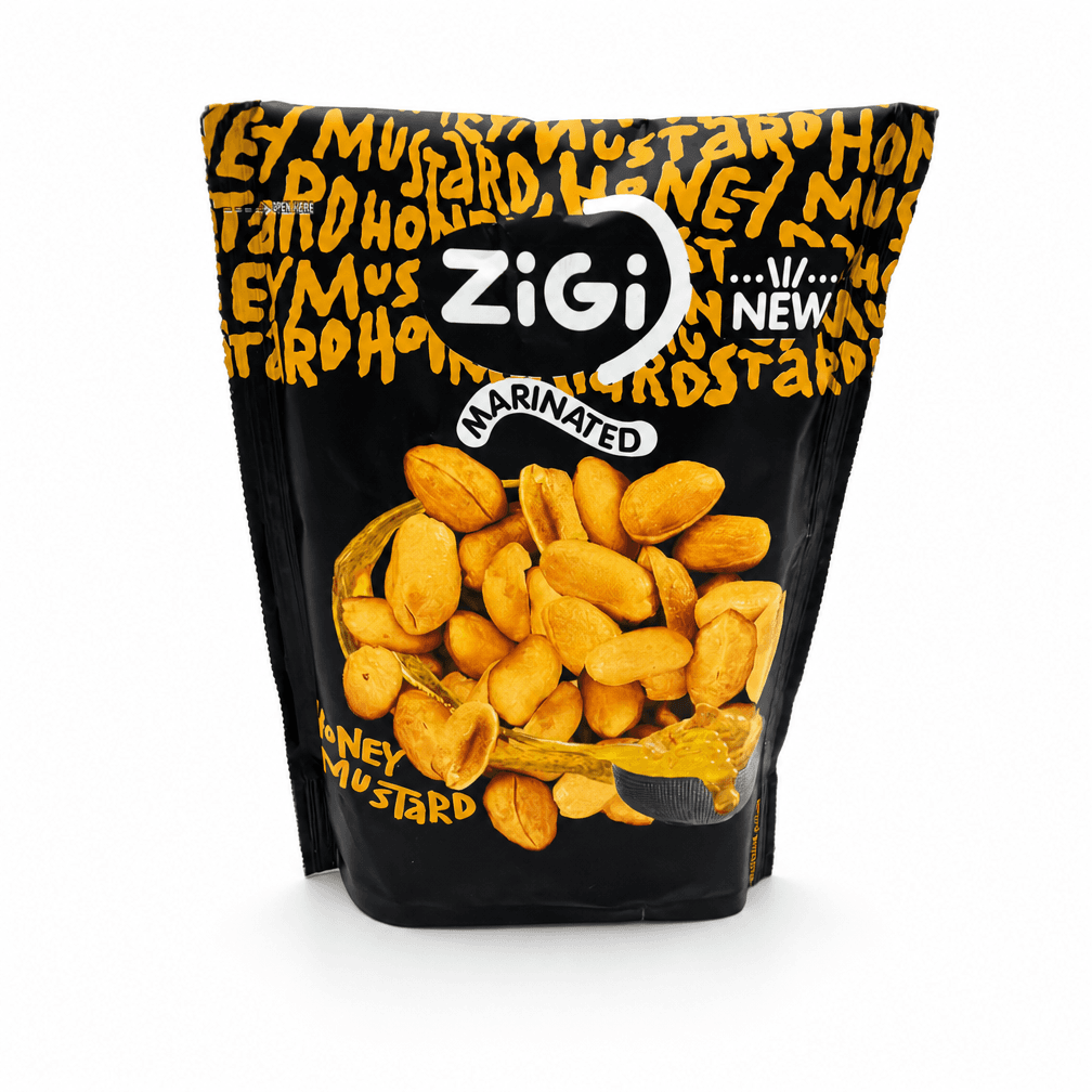 3 Zakken Zigi Honing Mosterd Pinda's 70g