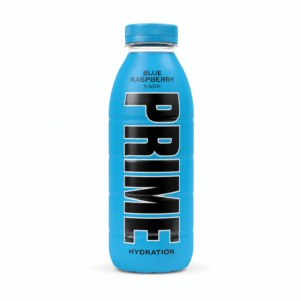 Fles Prime Hydration Blue Raspberry sportdrank, 12 x 500 ml