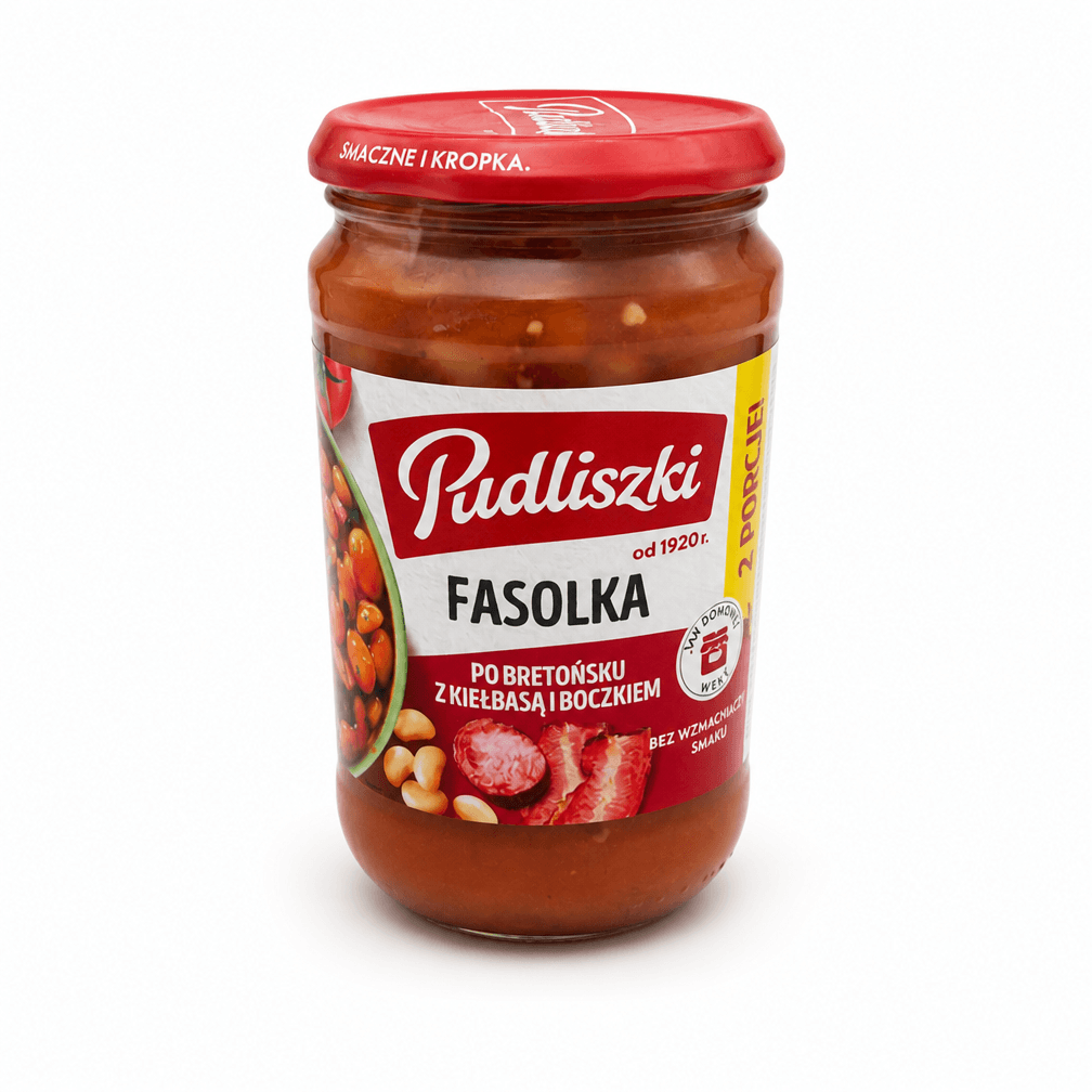 3 Potten Pudliszki Witte Bonen in Saus met Bacon 610gr