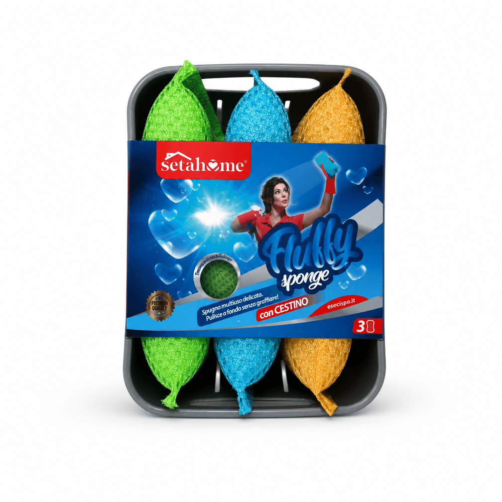3 Sponzen in bakje
