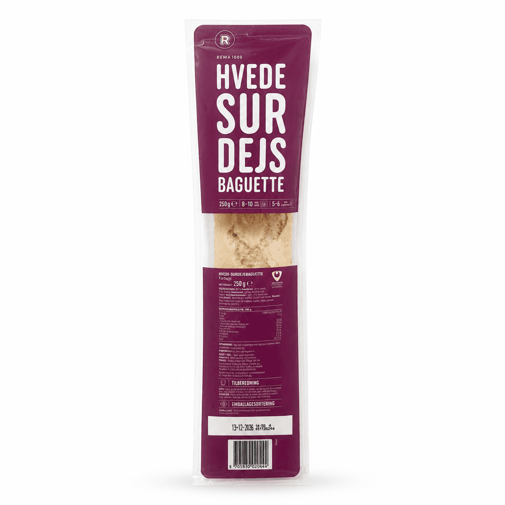 Zak zuurdesem baguette 250 g, 6 stuks
