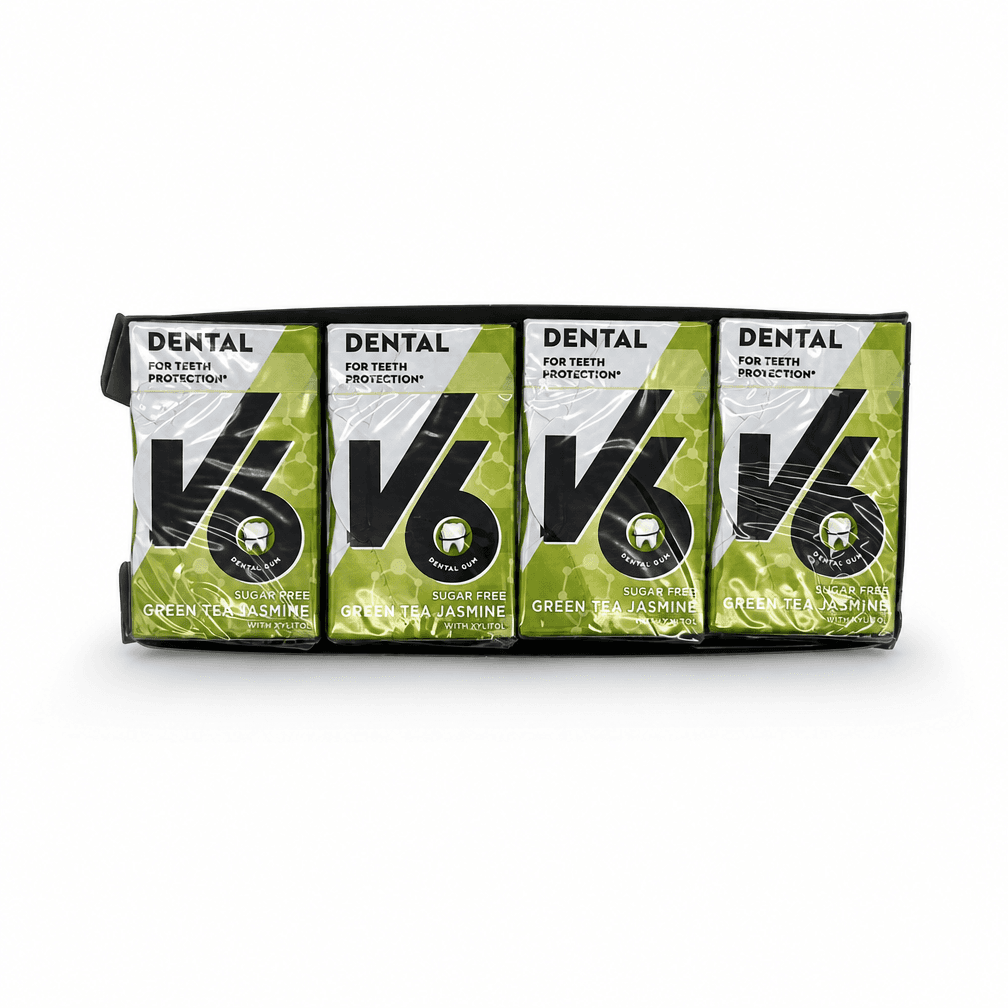 16 Pakken V6 Dental Green Tea Jasmine 24g