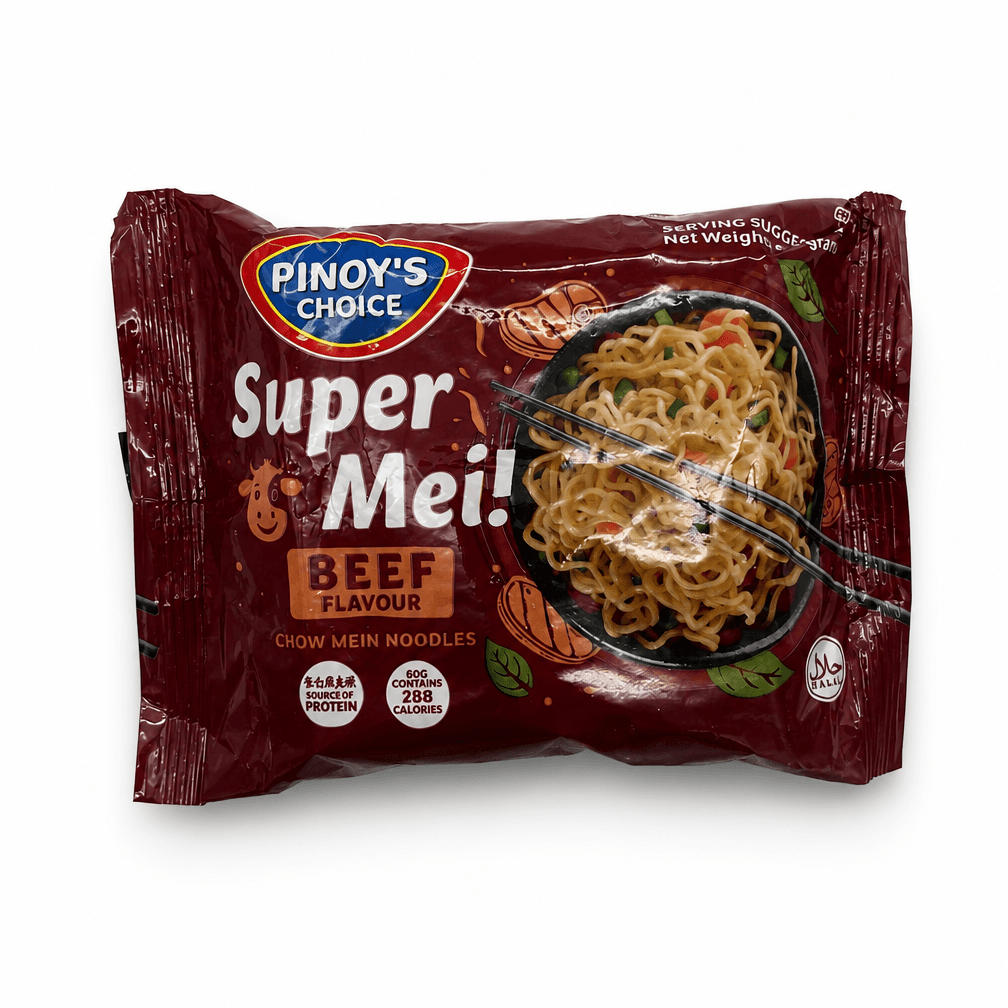 10 pakken Pinoy's Choice Super Mei Chow Mein Noodles Beef 60g