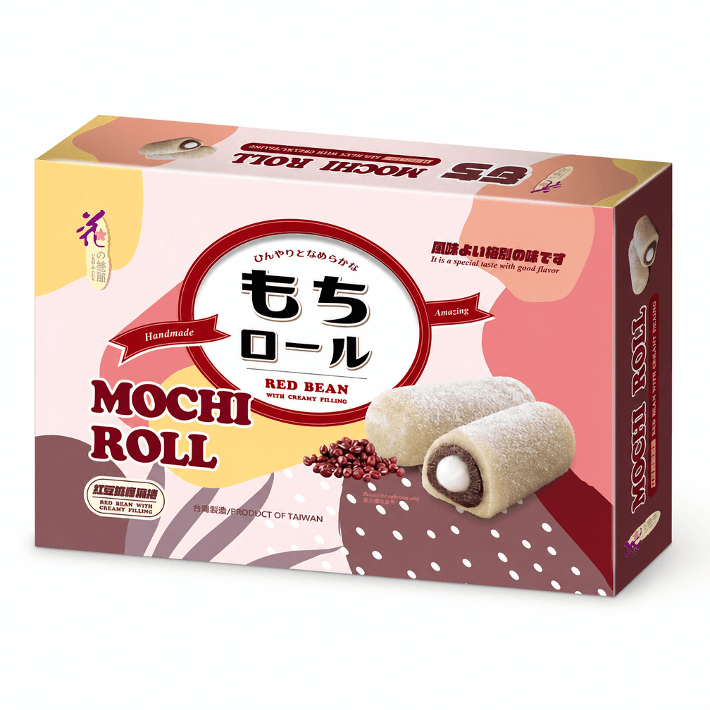 3 pakken Love & Love Mochi Roll Rode boon en creme vulling 150g