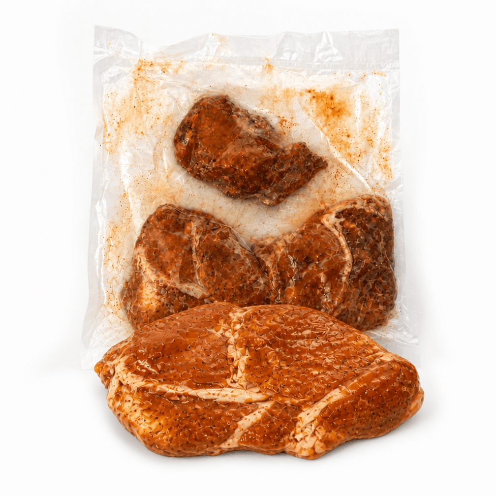 Zak kippenbovendijvlees bbq gekruid 1 kg