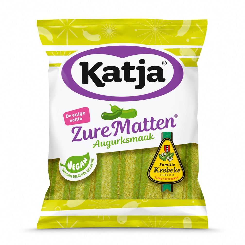 3 Zakken Katja Zure Matten Augurksmaak 125g