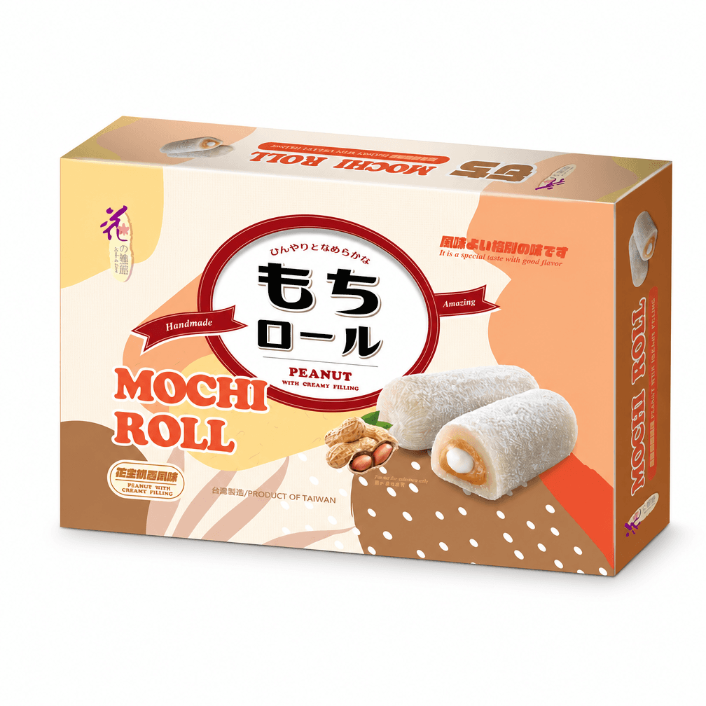 3 pakken Love & Love Mochi Roll Pinda met creme 150g 