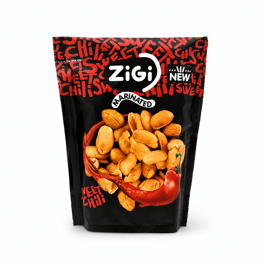 3 Zakken Zigi Sweet Chili Pinda's 70g