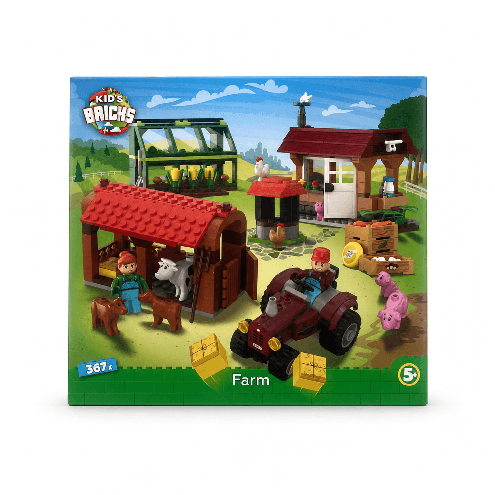 Bouwstenen set boerderij