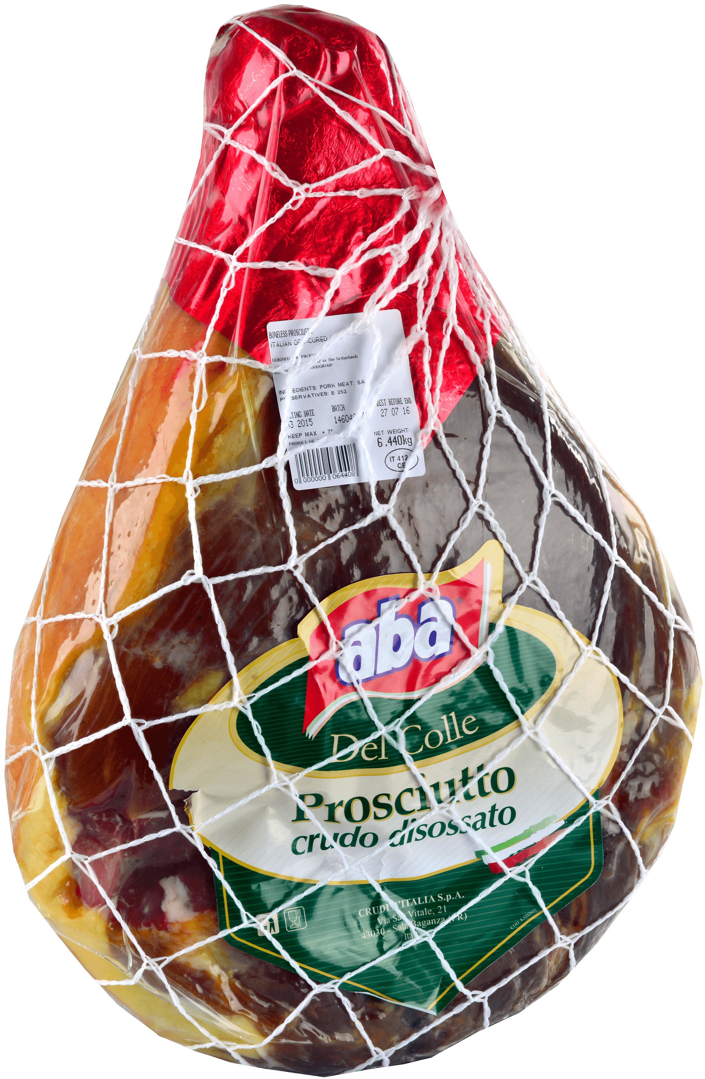 Prosciutto Crudo uit Italie stuk ca. 5,8kg