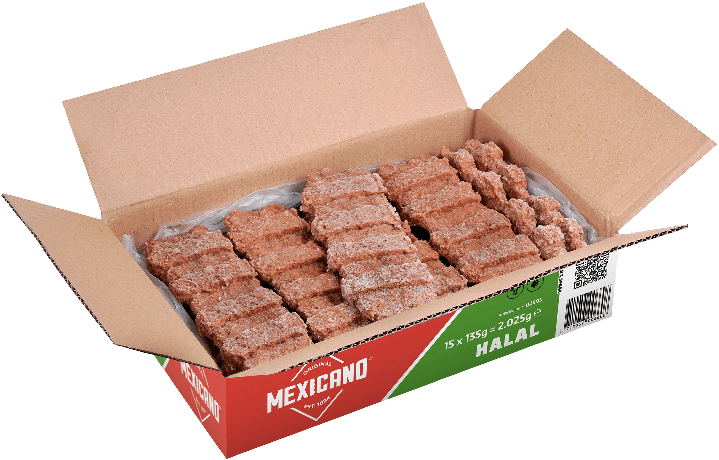 DE VRIES Mexicano rund/kip Halal 15x135g