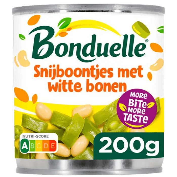 4 blikken Bonduelle Witte + Snijbonen 200g