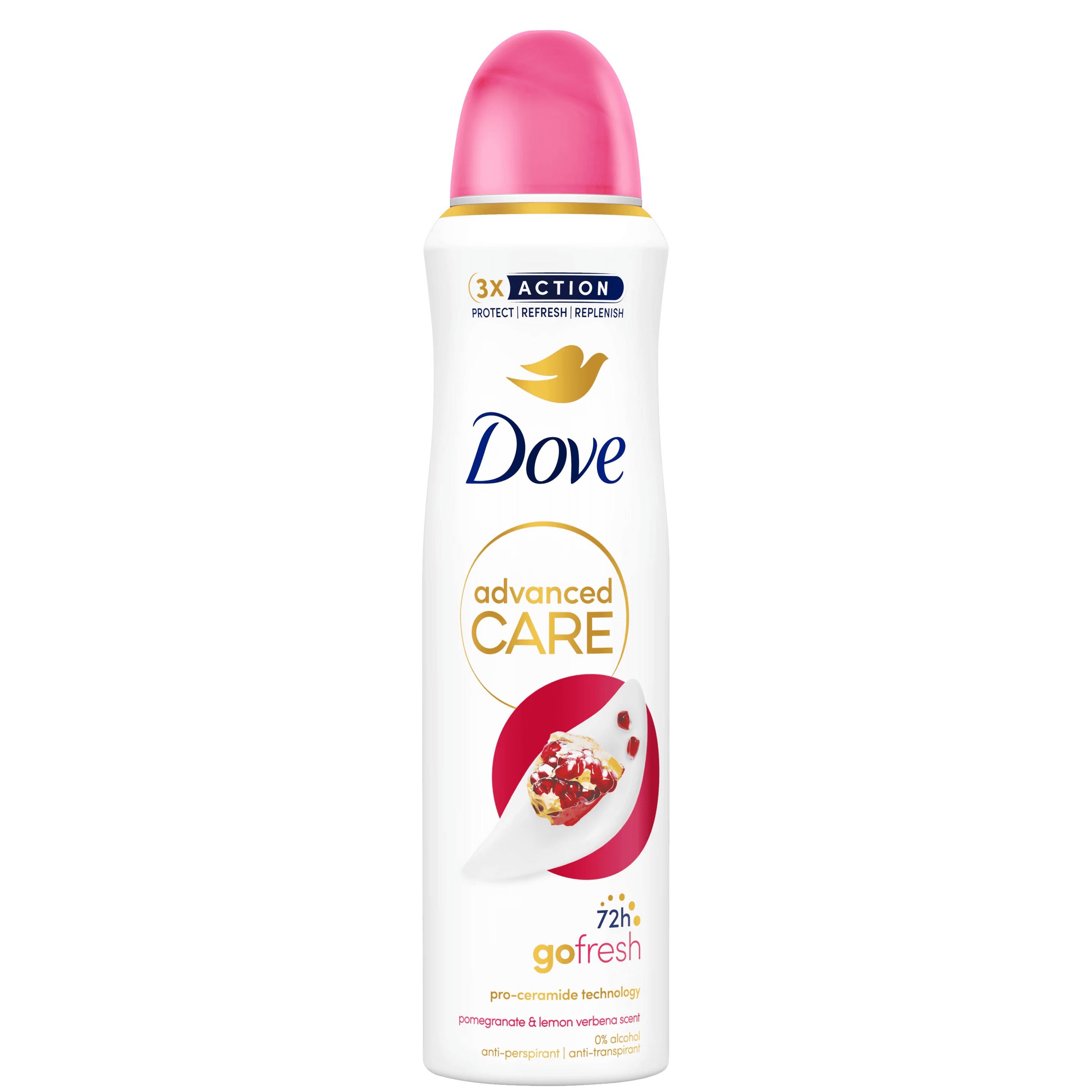 3 bussen Dove Deospray Go Fresh Pomegranate & Lemon Verbena 150ml