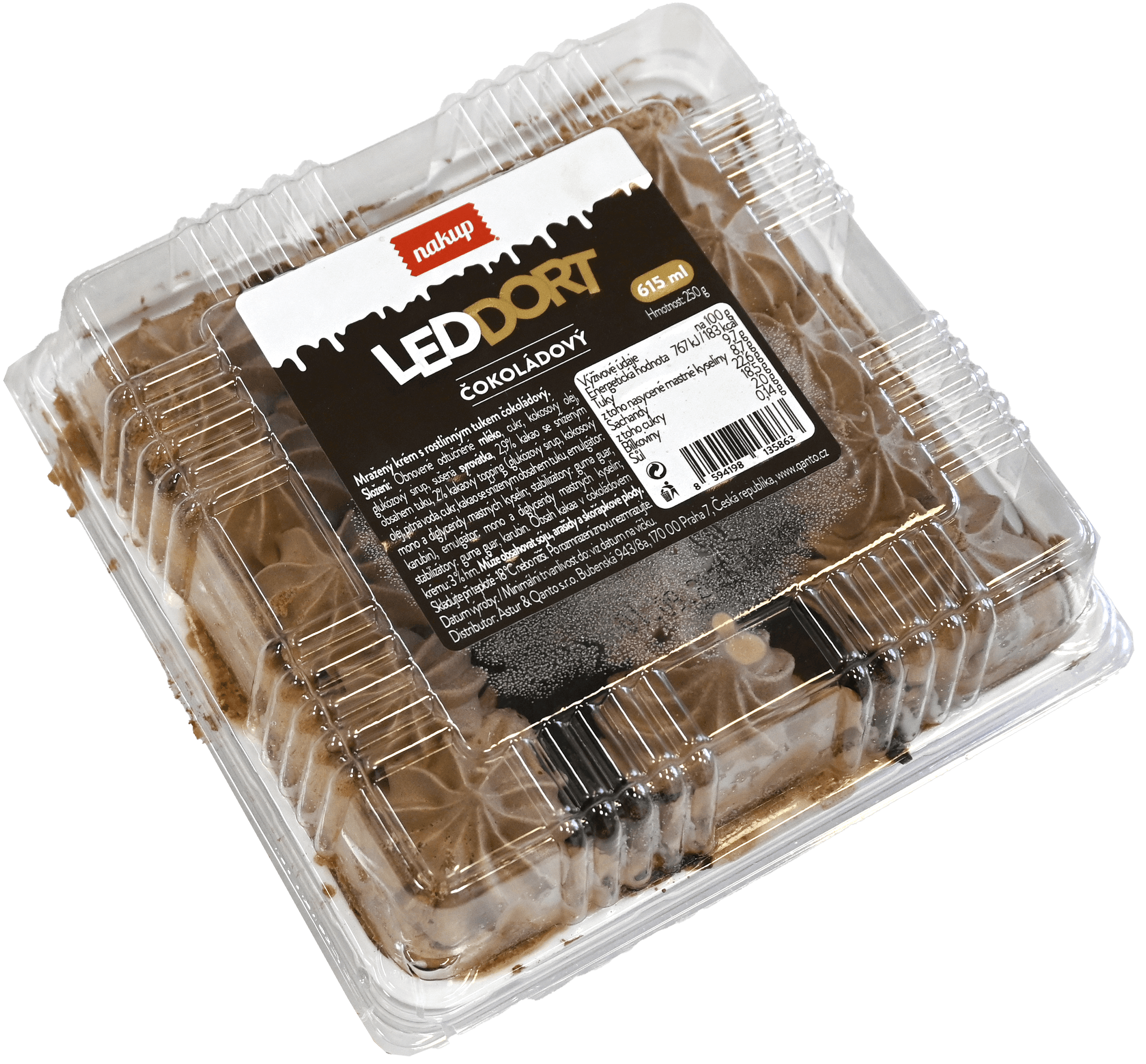 3 stuks IJstaart Chocola 615ml