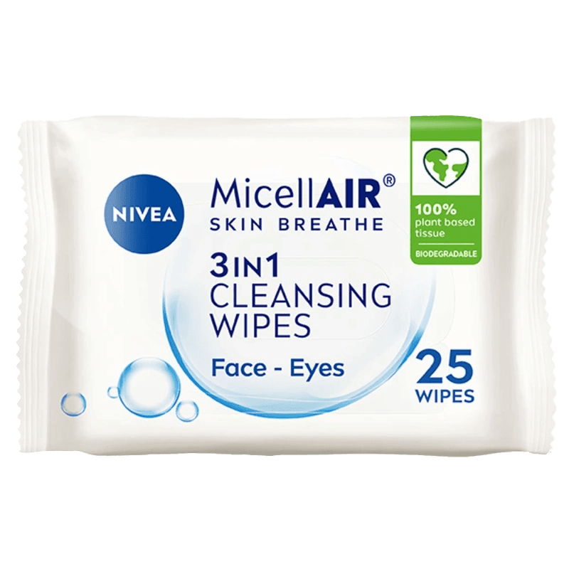 Nivea Facial Cleansing Wipes 3in1 Micellair 2x25st