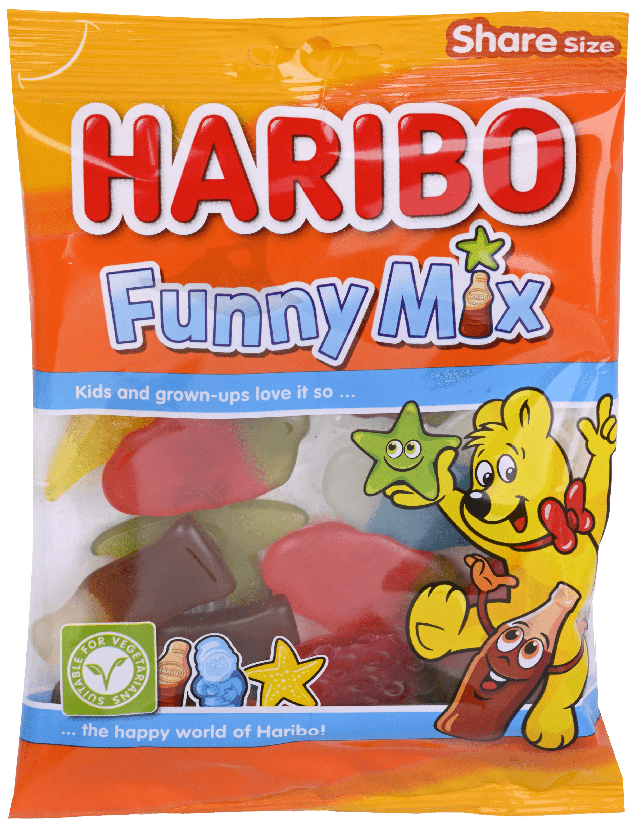 2 zakken Haribo Funny Mix 185g