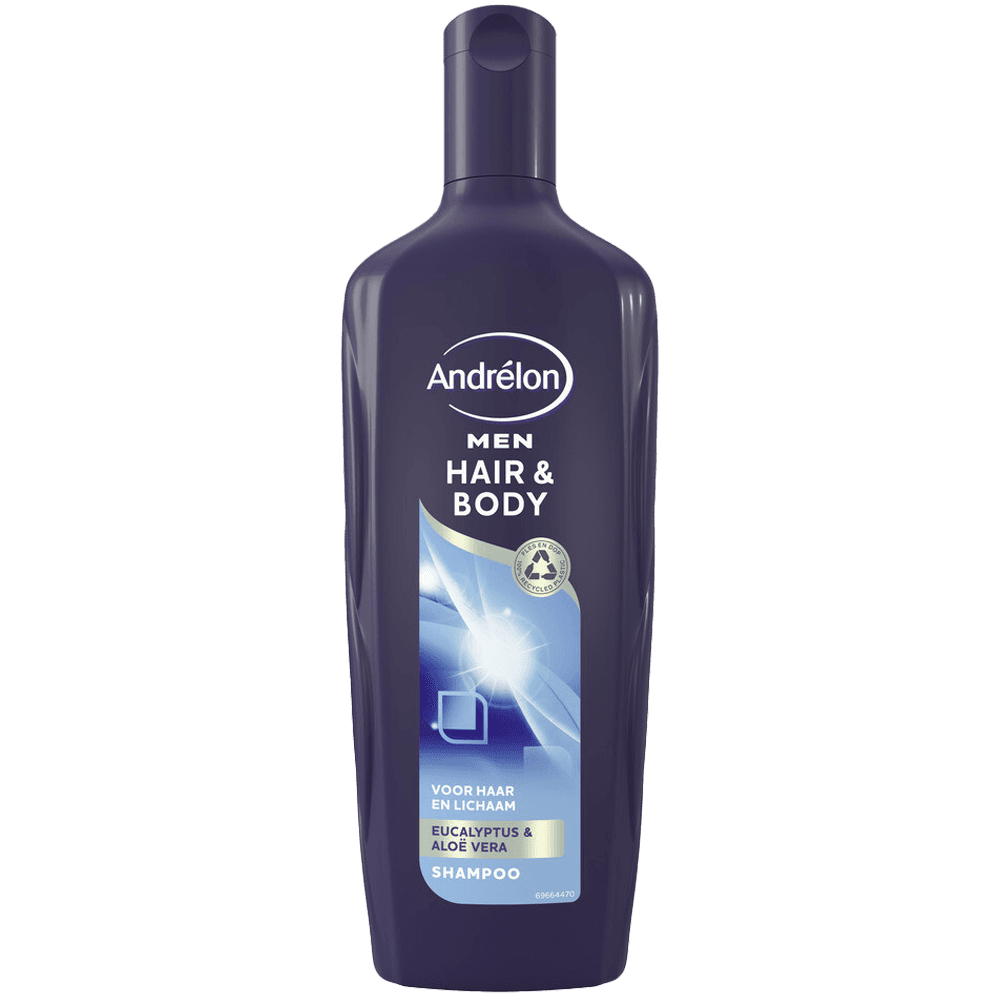 3 flessen Andrélon Shampoo Men Hair & Body 300ml