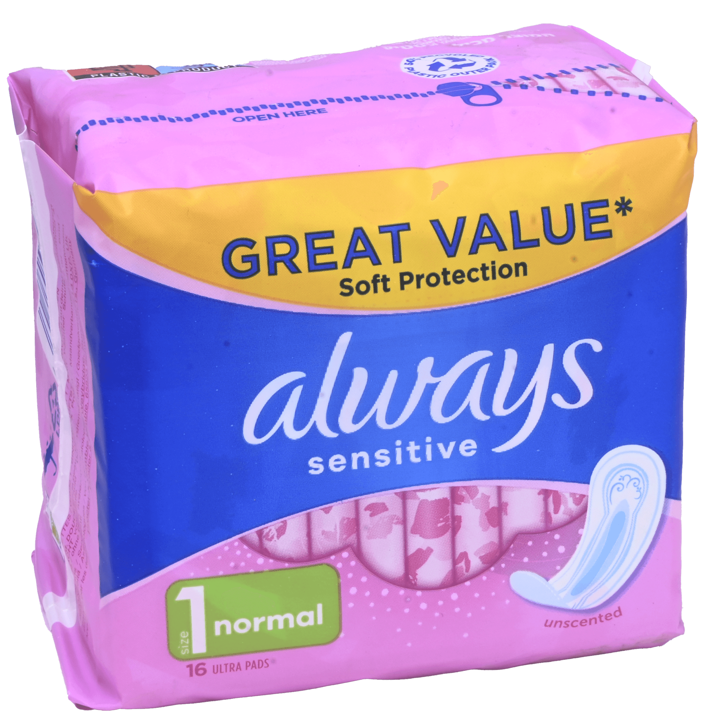 2 pakken Always Normal Pads Sensitive 16st