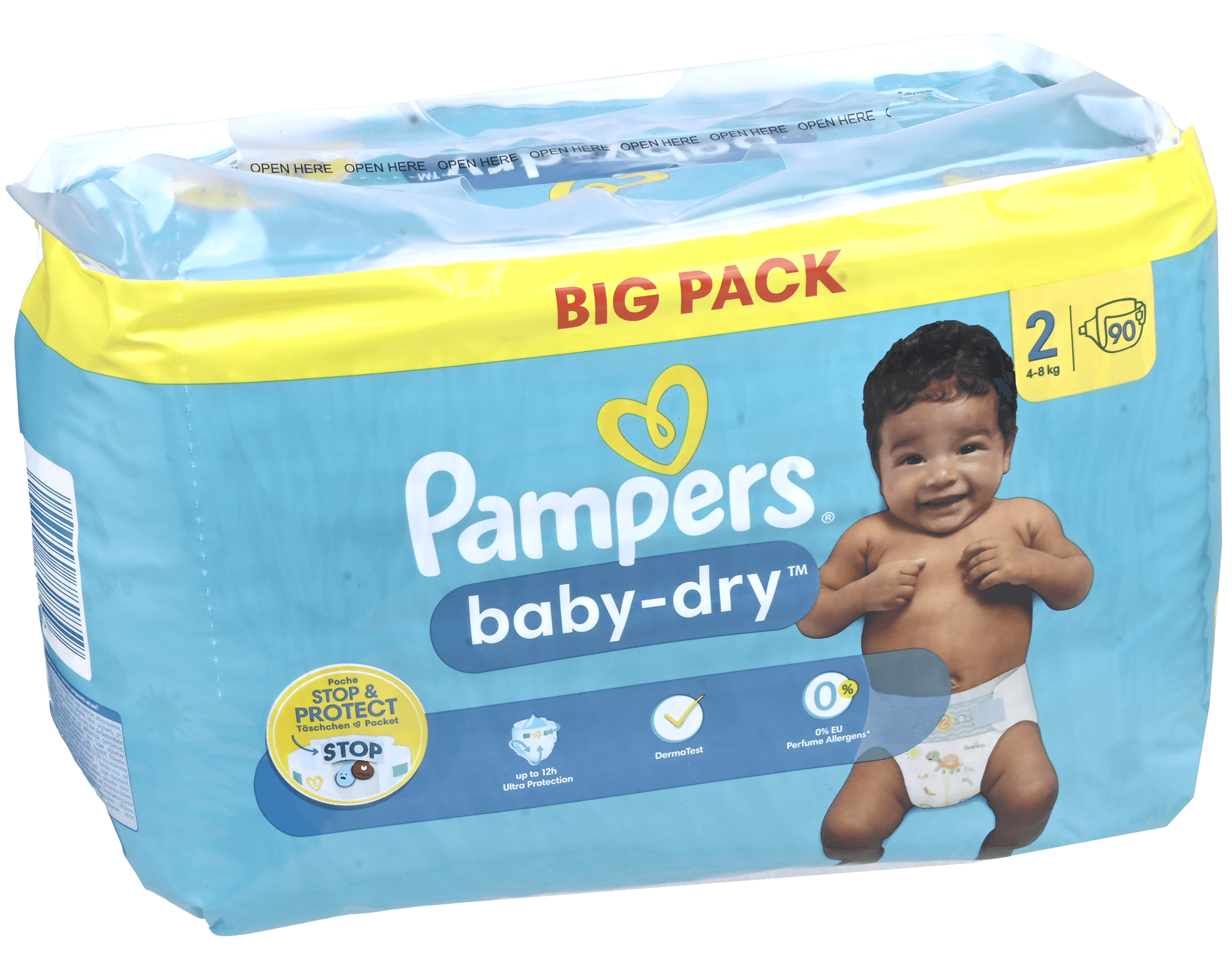 Pampers Luiers Baby Dry Maat 2 mini 4-8kg 90st