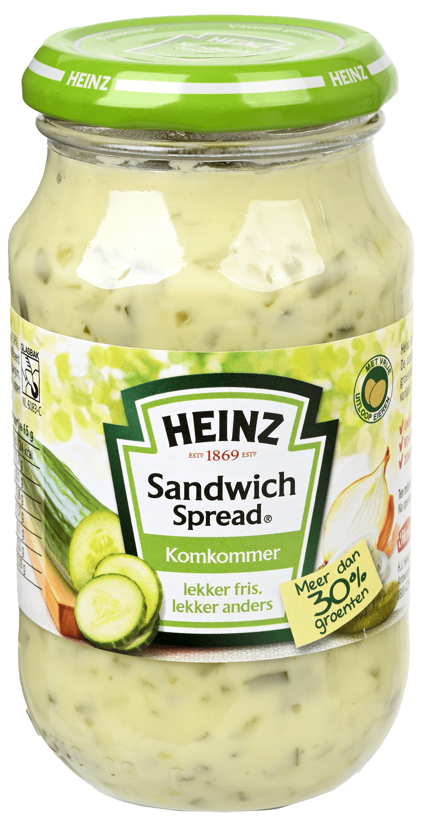 2 potten Heinz Sandwich Spread Komkommer 300g