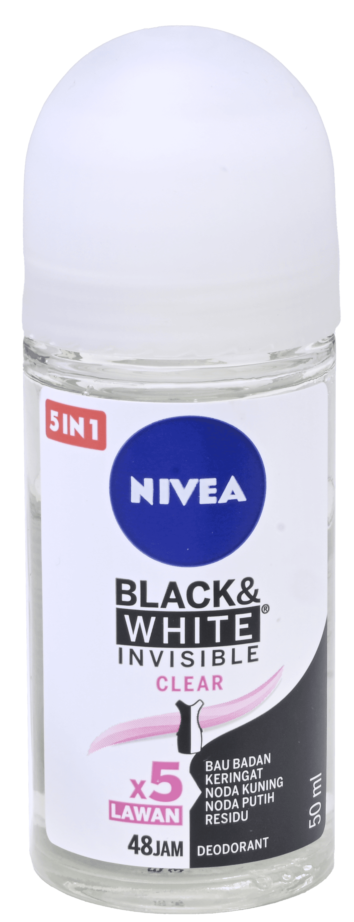 2 rollers Nivea Deo Roll-On B&W Invisible Clear 50ml