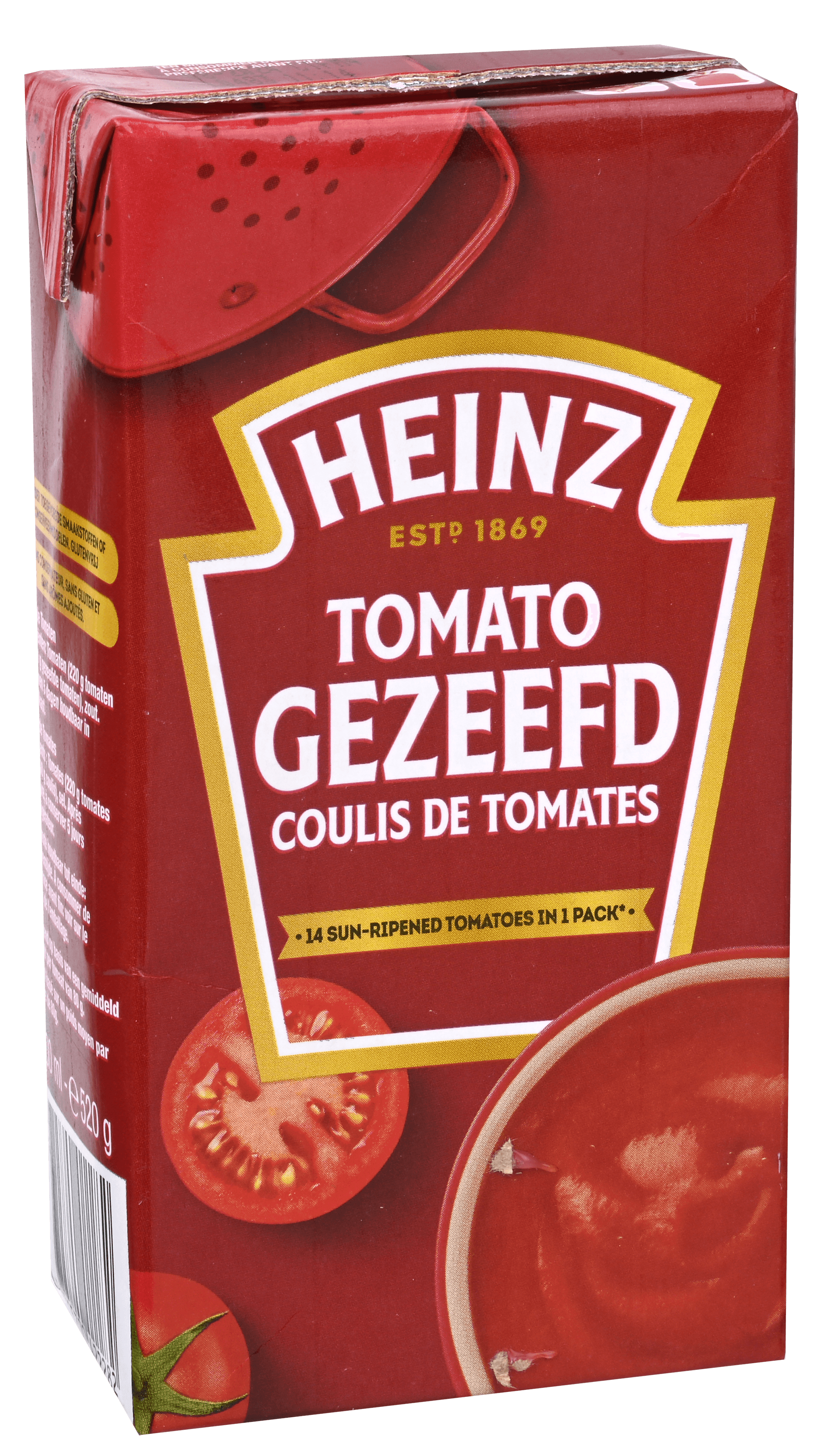 4 pakken Heinz Gezeefde Tomaten 500ml