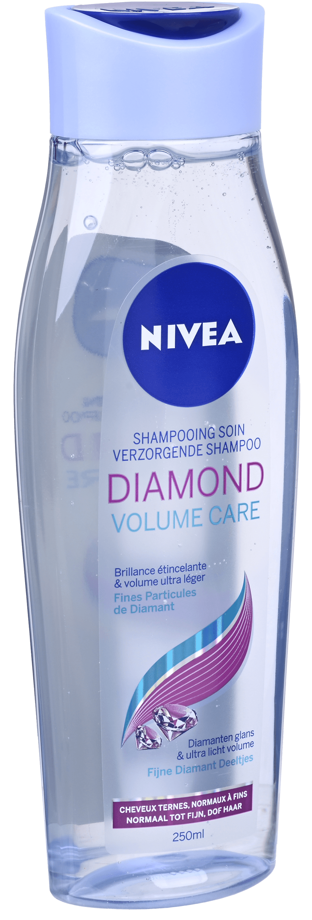 3 flessen Nivea Shampoo Diamond Volume Care 250ml