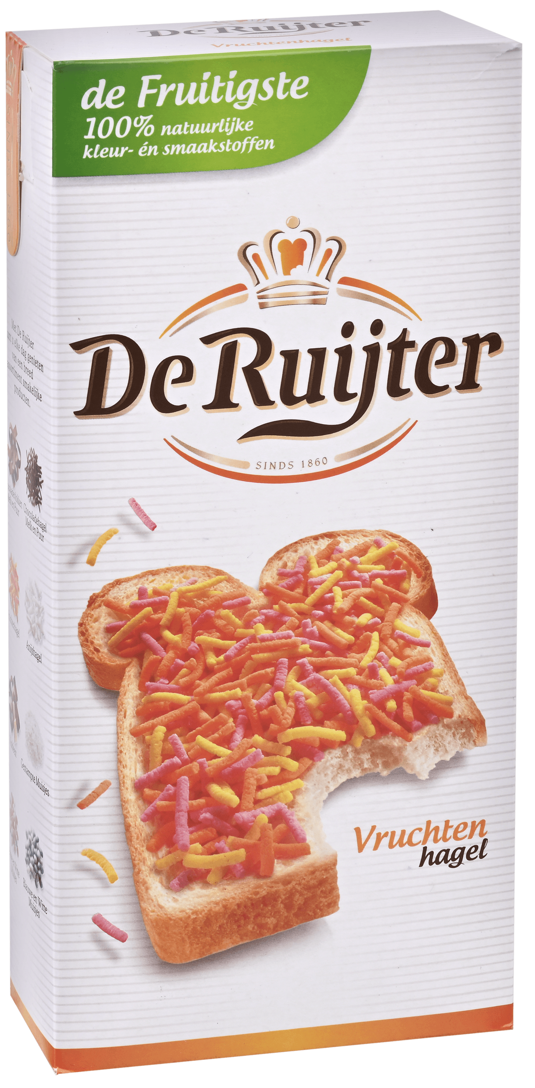 Pak De Ruijter vruchtenhagel, meerkleurig, 2 x 1 pak