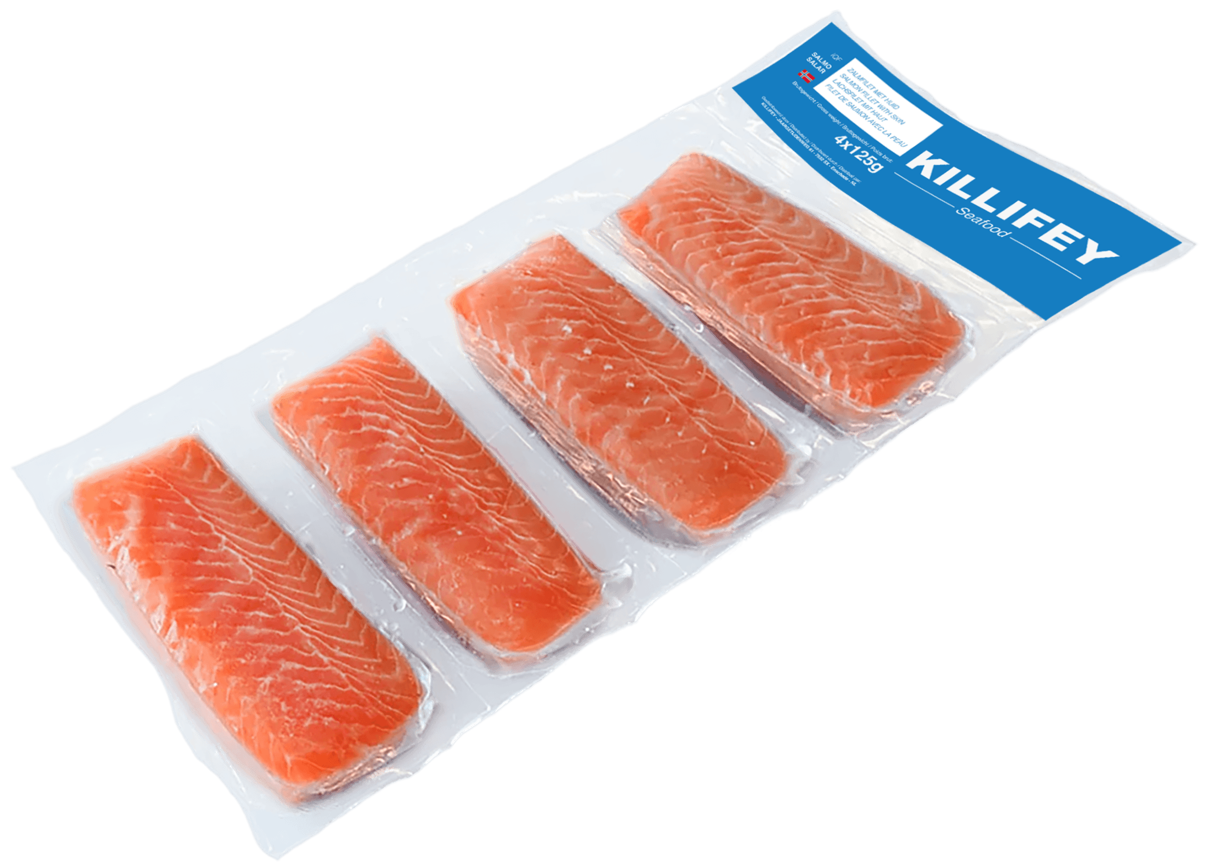 Pak KILLIFEY Noorse Zalmporties vacuümverpakt 4 x 125 g