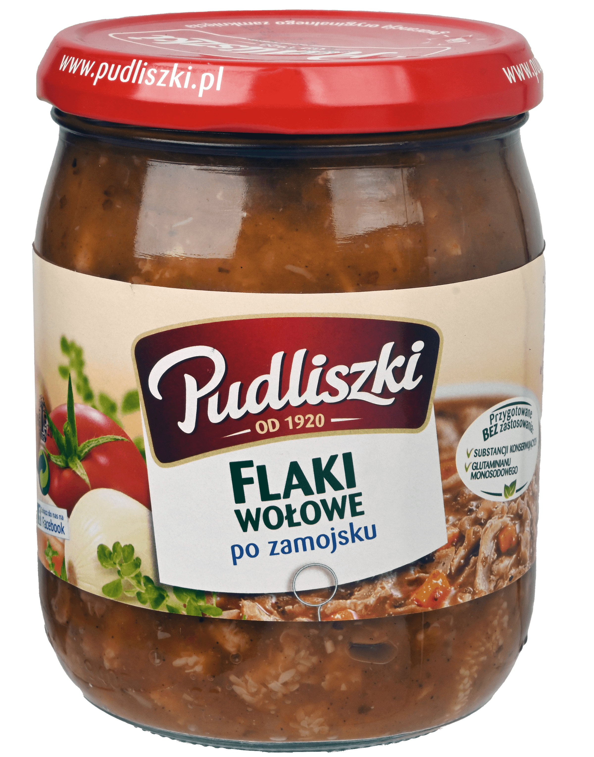 Pot Pudliszki beef tripe in tomatensaus, 2 x 500 g