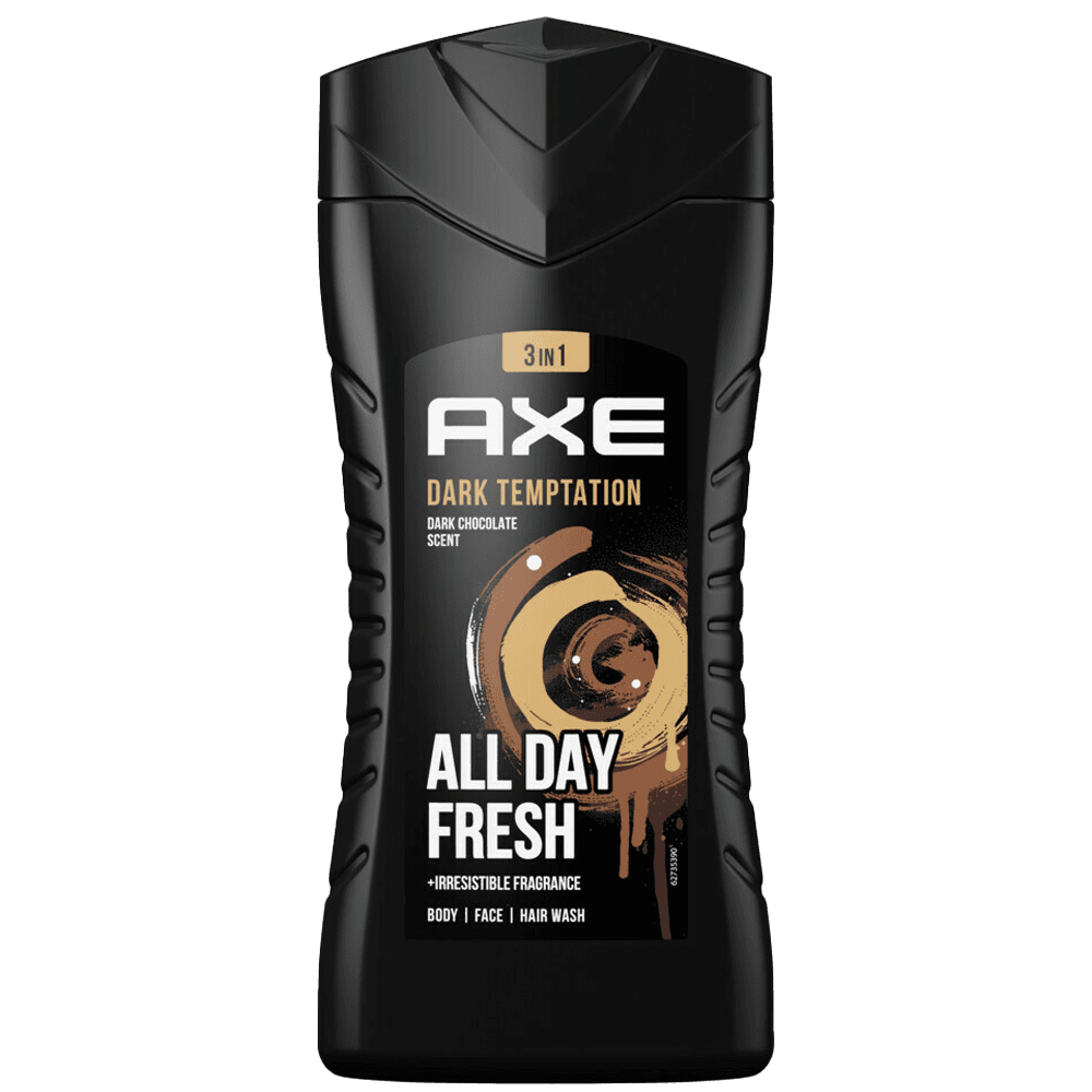 3 flessen Axe Douche 3in1 Dark Temptation 250ml