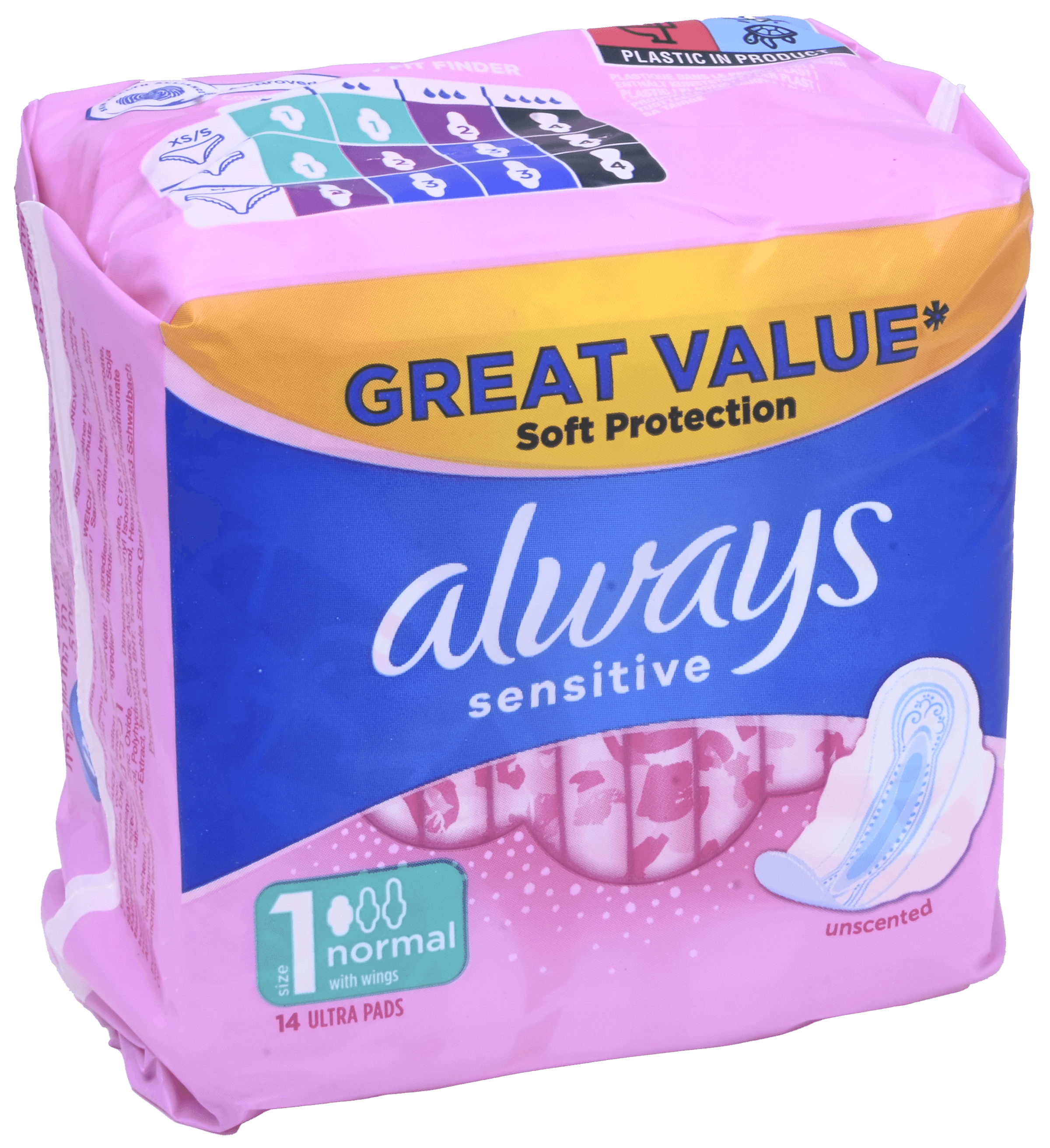2 pakken Always Normal Plus Pads Sensitive 14st