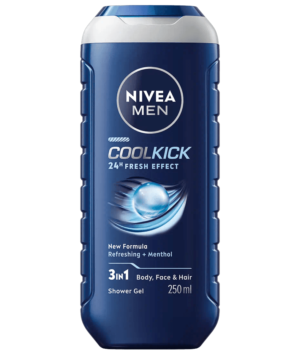 2 flessen Nivea Douchegel Men Cool Kick 250ml
