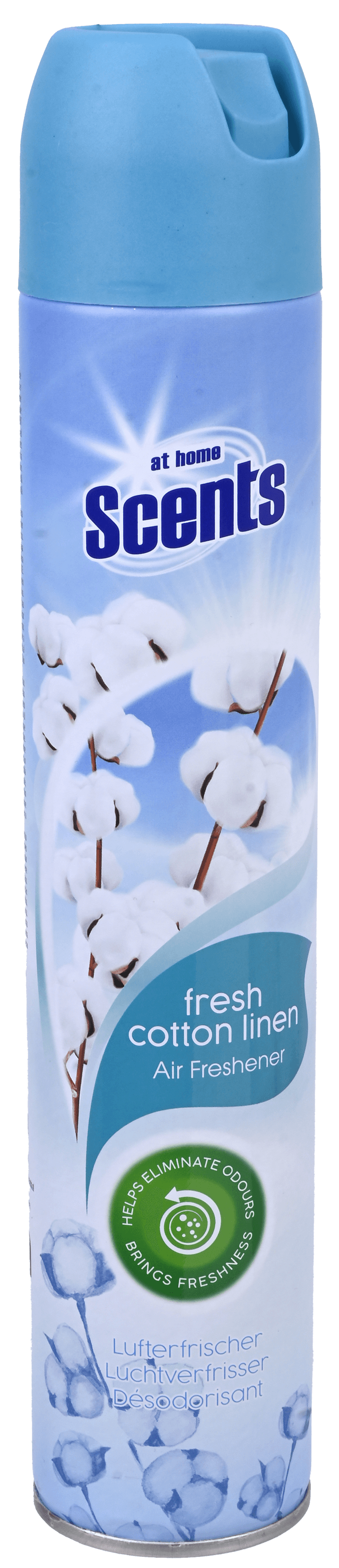 2 stuks At Home Scents Aerosol Air Freshener Cotton Linen 400ml